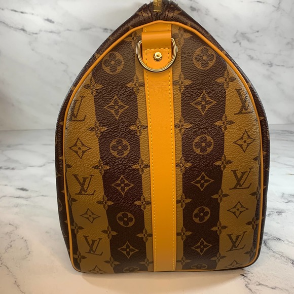 Louis Vuitton Nigo Keepall 2 monogram reverse stripe 50 Bandouliere travel bag - Picture 7 of 16